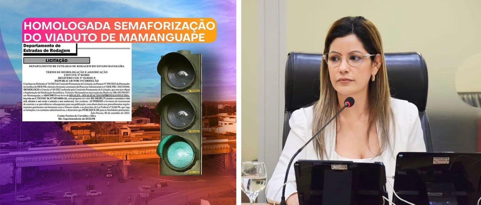 Danielle do Vale comemora homologação da Semaforização do Viaduto de Mamanguape