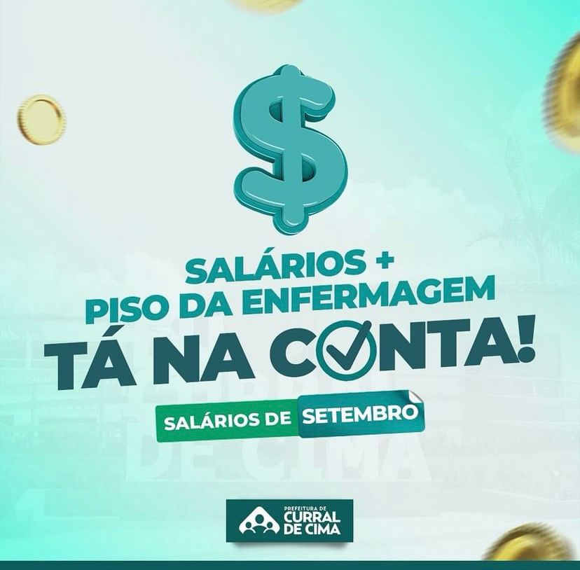 Curral de Cima: Prefeitura paga salários mais piso da enfermagem aos profissionais da área