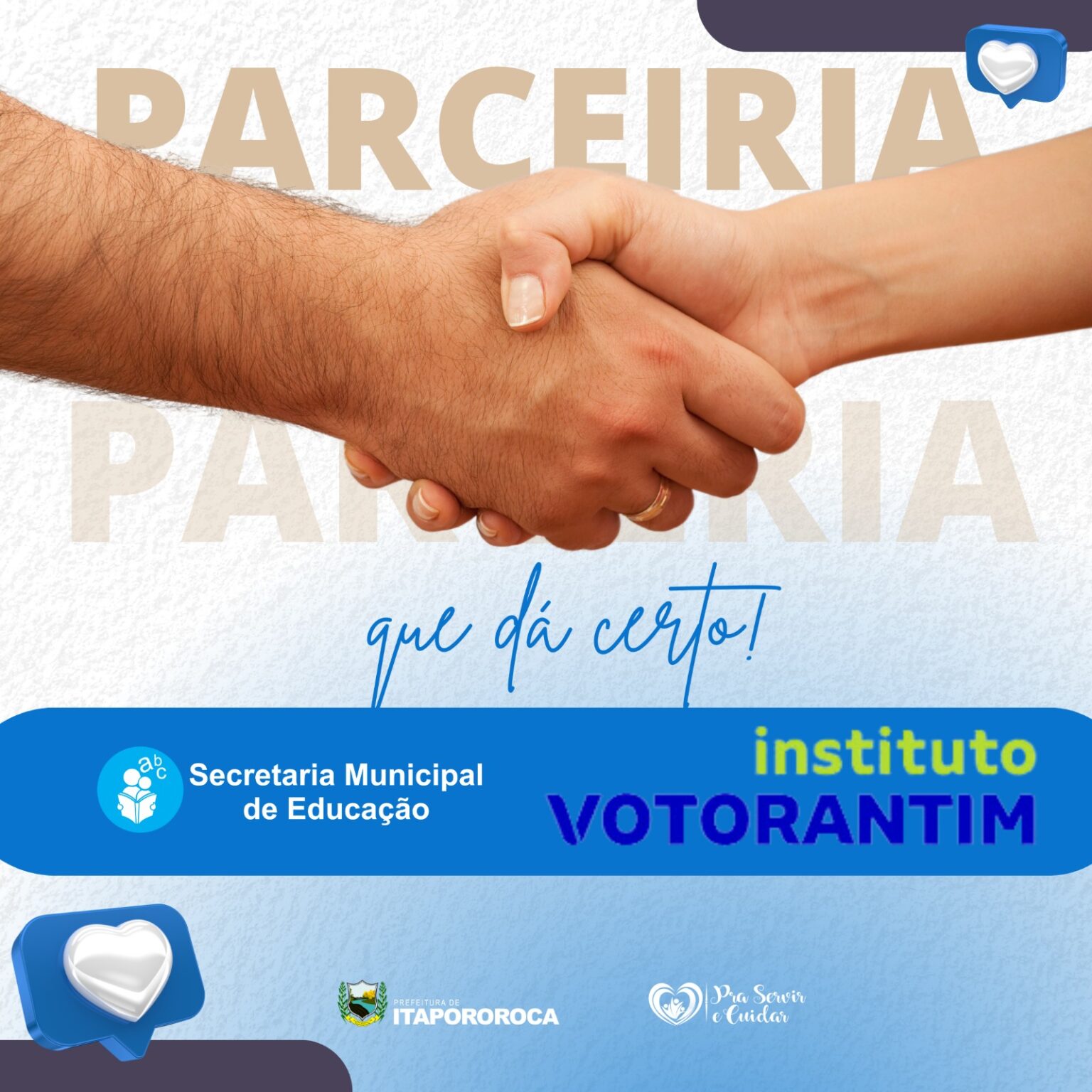 Prefeitura de Itapororoca, através da Secretaria de Educação assina acordo com o Instituto Votorantim para Valorização da Educação – PVE